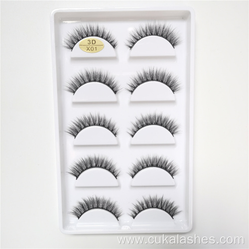 full strip 5 pairs classic lashes